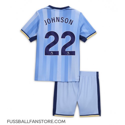 Tottenham Hotspur Brennan Johnson #22 Replik Auswärtstrikot Kinder 2024-25 Kurzarm (+ Kurze Hosen)